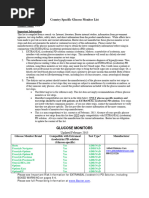 Countryspecific Glucose List