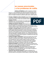 Biodescodificacion Del Dolor de La Rodilla