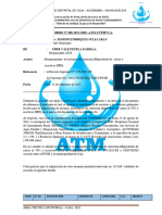 INFORME #088 Requerimiento de Insumos para Cloracion