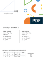 6 LP - Post Optimal Analysis