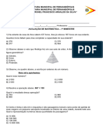 Prova Matemática - 1º Bimestre