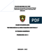 Silabo de La Metodologia de La Investigacion Cientifica II