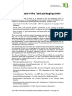 f1 Specifications in The Food Packaging Chain