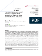 Casadei Lee 2020 Global Cities Creative Industries and Their Representation On Social Media A Micro Data Analysis of