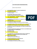 Examen Final de Psicología Organizacional Unfv