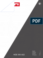 Operating Instruction HDE 500 A22 Operating Instruction PUB 5142532 000