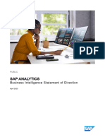 SAP Analytics Business Intelligence Statement of Direction