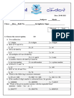 Five Math First Term 2023 Paper