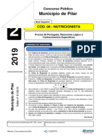 Prova Objetiva - Cod. 08 - Nutricionista - Tipo 2