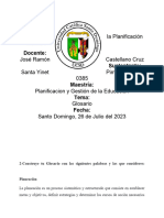 GLOSARIO de Planificacion Educativa