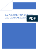 La Utilidad de La Psicometría Dentro Del Campo Pedagógico