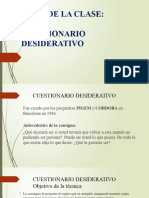 Clase Cuestionario Desiderativo