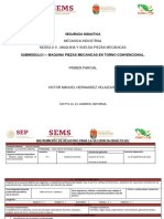 Secuencia Sub I Maquina Piezas Mecanicas en Torno Convencional 3c-1er Parcial