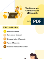 Unit 1 Part 1 - The Nature and Characteristics of Research