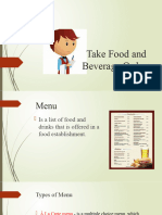 Take Food and Beverage Orders