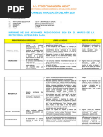 Informe Final de Año Escolar 2020