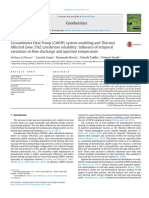 Groundwater Heat Pump (GWHP) System Modeling and Thermal