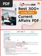 Best 300 MCQ Current Affairs June 2023 Ambitious Baba