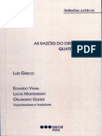 (Reflexões Jurídicas) Luís Greco - As Razões Do Direito Penal. Quatro Estudos-Marcial Pons (2019)