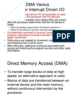 DMA Versus Polling or Interrupt Driven I/O