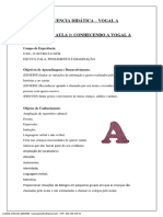 Sequencia Didatica - Vogal A Berçario PDF