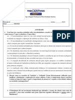 Atividade 13-01 Primeira Série História