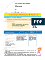 ACTIVIDAD DE APRENDIZAJE Multiplicacxiones de Fracciones