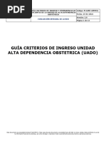 M-Gint-Gmp051 Guía Criterios de Ingreso y Permanencia de Pacientes de La Unidad de Alta Dependencia Obstétrica