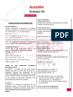 Algebra Semana 02 - Ciclo 2024 Ii