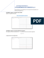 2) Actividad Tecnológica 01 Funciones Polinómicas de Grado 0 y 1 Con GeoGebra