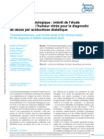 Biochimie Thanatologique: Intérêt de L'étude de Décès Par Acidocétose Diabétique