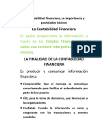 Tema I-1. La Contabilidad Financiera, Su Importancia y Postulados Básicos