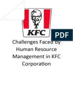 Challenges Faced by Human Resource Management in KFC Corporation