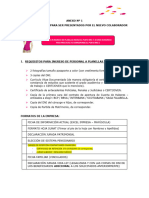 Anexo #1 Requisitos para Ser Presentados Por El Nuevo Colaborador