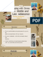 Coping Stress in Middle and Late Adolescence