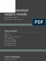 Gastrointestinal Surgery Rounds: Dr. Twinkle Parekh Moderator - Dr. Satish S.N