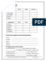 CBSE Class 2 Maths Practice Worksheets (124) - Shapes