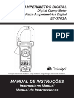 Alicate Amperímetro Digital: Manual de Instruções