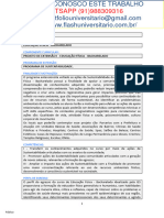 Projeto de Extenção Educação Fisica Bacharelado Pdca