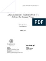 A System Dynamics Simulation Study of A Software Development Process