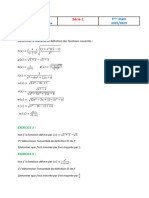 Serie 1 Généralites Sur Les Fonctions 3eme Math