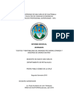 Costos y Rentabilidad de Unidades Pecuarias (Crianza y Engorde de Ganado Bovino)