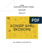 LKPD (Lembar Kerja Peserta Didik) Ekonomi Kelas X: Sma Negeri 2 Tanjungpinang