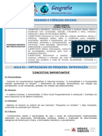 Aula 01. Humanidades e Ciências Sociais - Metodologias de Pesquisa (Introdução)