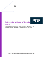 Interpreters Code of Conduct UK Immigration & Visas