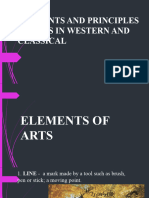 Elements and Principles of Arts in Western and