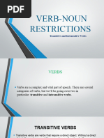 Verb Noun Restrictions