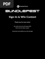 BundleFest September 2023 - Sign-In and Win Contest Entry