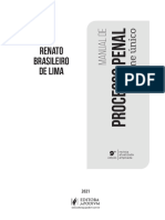 Manual De. Volume Único. Processo Penal. Renato Brasileiro de Lima 9 . Revista Atualizada Ampliada. Edição