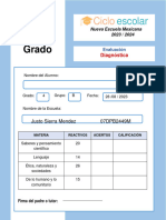 4°examen Diagnostico CE Con Respuestas 23-24